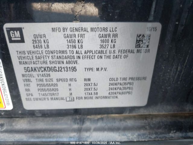 5GAKVCKD6GJ213195 Buick Enclave Premium