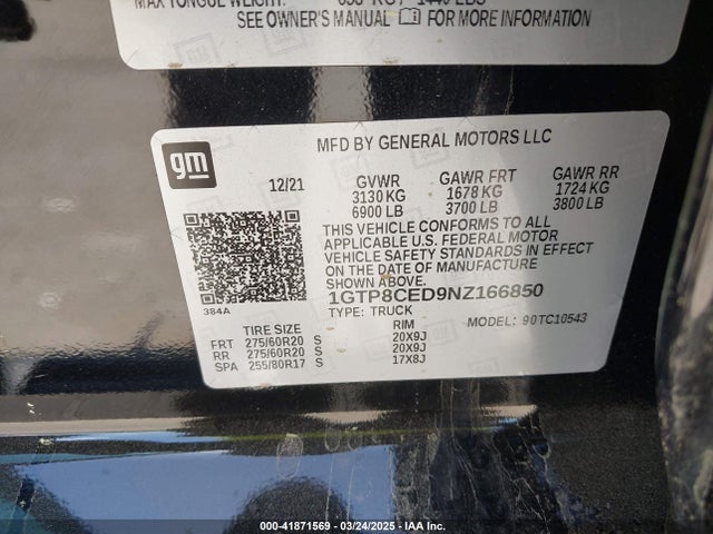 1GTP8CED9NZ166850 GMC l84