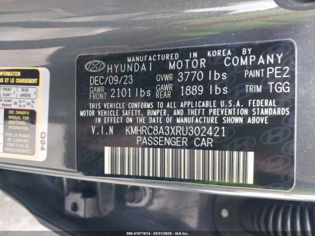 KMHRC8A3XRU302421 Hyundai Venue Sel