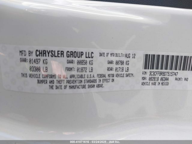 2013 FIAT 500 3C3CFFBR9DT515747 Photo 8