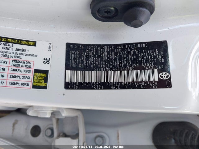 5YFB4MDE4RP111180 Toyota COROLLA LE