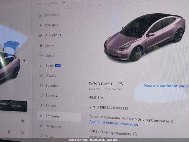 5YJ3E1EA2JF033851 Tesla MODEL 3