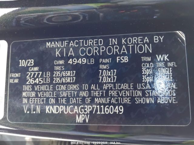 KNDPUCAG3P7116049 KIA Sportage Hybrid Lx