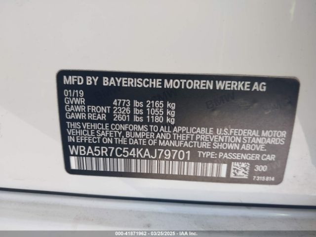WBA5R7C54KAJ79701 BMW 330i Xdrive