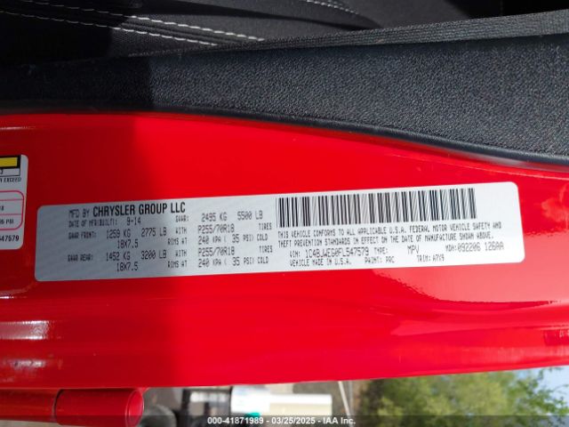 1C4BJWEG0FL547579 Jeep Wrangler Unlimited Sahara