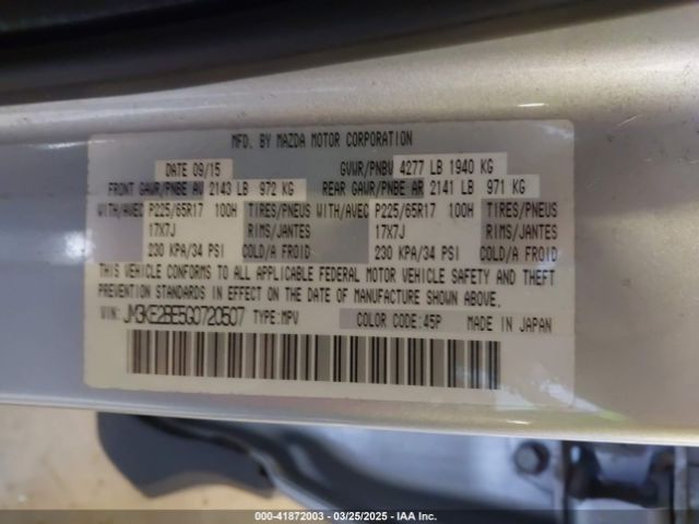 JM3KE2BE5G0720507 Mazda CX-5 SPORT