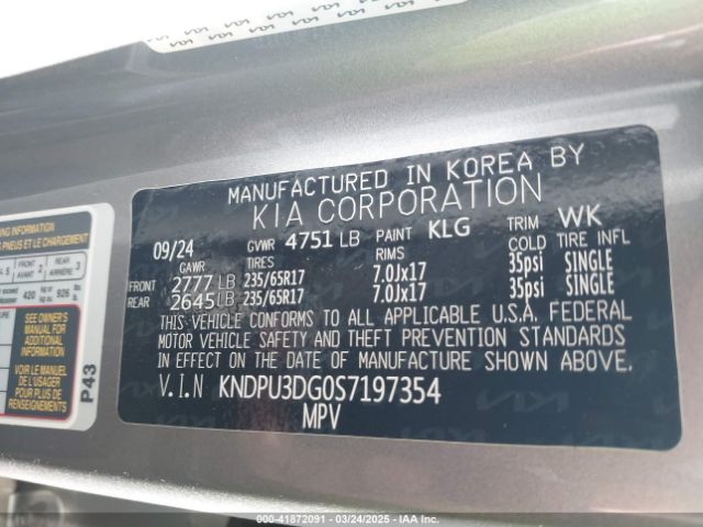 KNDPU3DG0S7197354 KIA Sportage Hybrid Lx