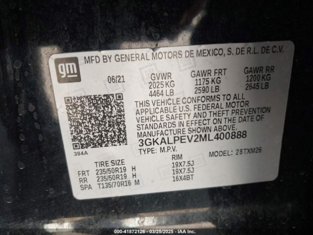 3GKALPEV2ML400888 GMC Terrain Fwd Slt