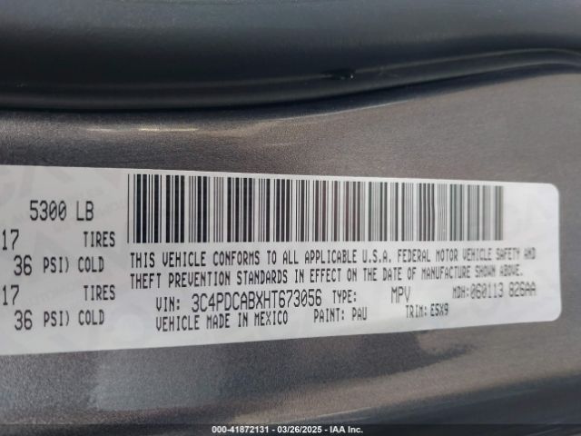 3C4PDCABXHT673056 Dodge JOURNEY SE
