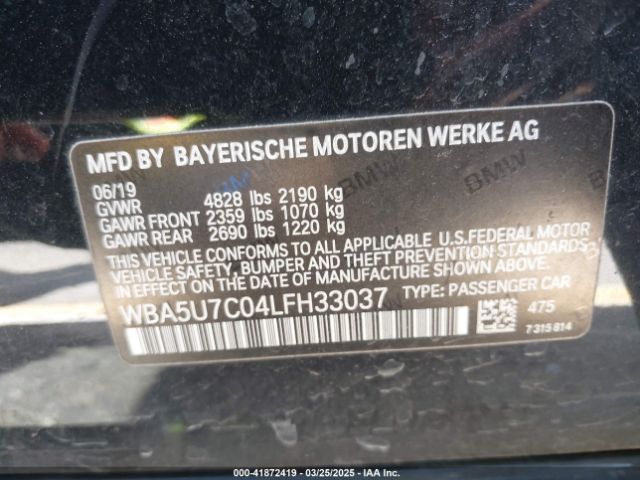 WBA5U7C04LFH33037 BMW 3 Series M340i