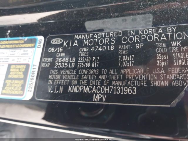 KNDPMCAC0H7131963 KIA Sportage Lx