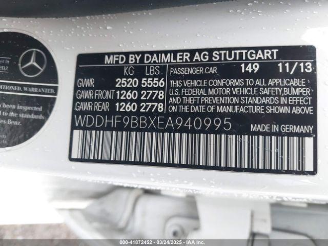 WDDHF9BBXEA940995 Mercedes-Benz E 550 4matic