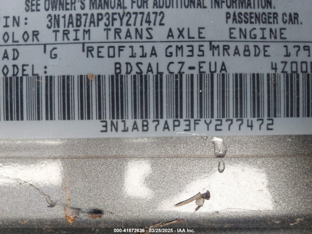 3N1AB7AP3FY277472 Nissan SENTRA S
