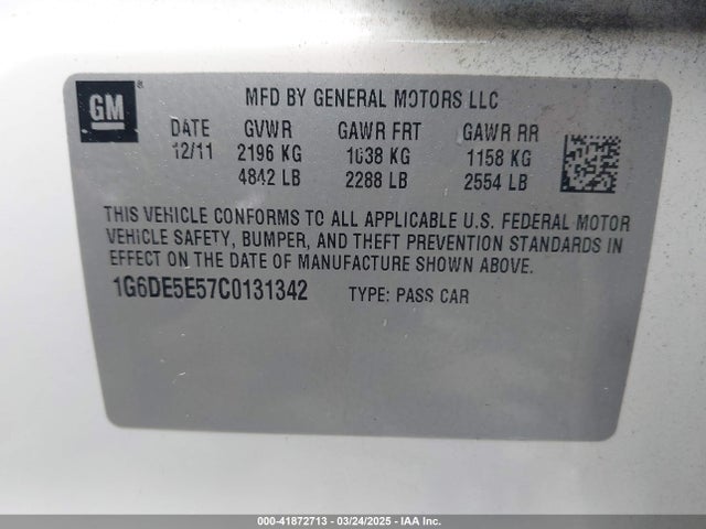 2012 CADILLAC CTS 1G6DE5E57C0131342 Photo 8