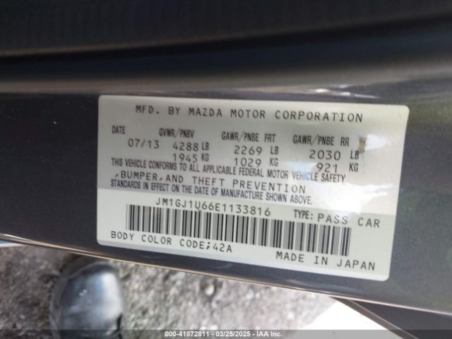 JM1GJ1U66E1133816 Mazda Mazda6 I Sport