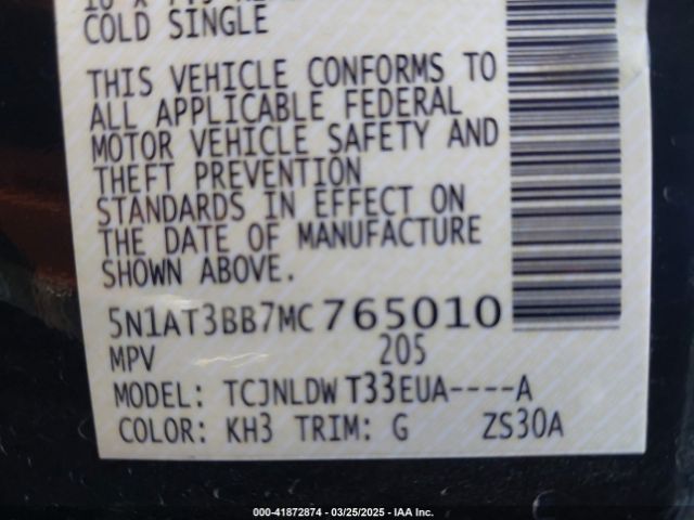 2021 NISSAN ROGUE 5N1AT3BB7MC765010 Photo 8