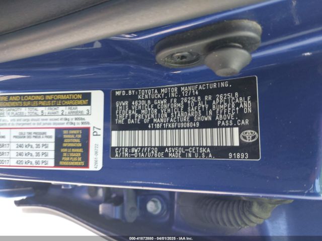 4T1BF1FK6FU908049 Toyota CAMRY SE