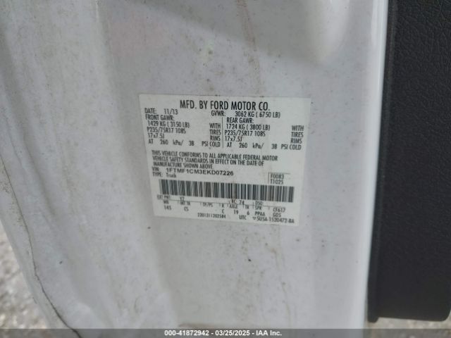2014 FORD F-150 1FTMF1CM3EKD07226 Photo 8