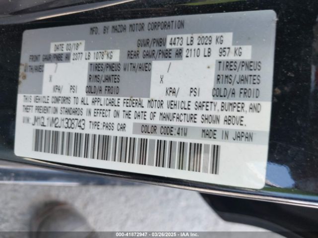JM1GL1VM2J1308743 Mazda Mazda6 Touring