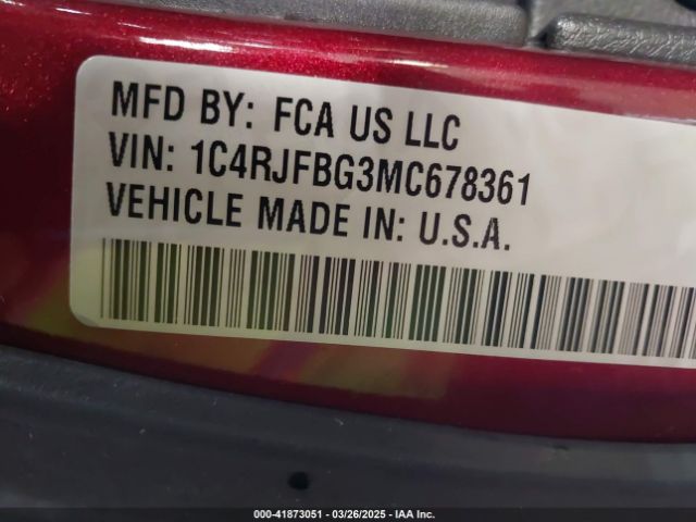 1C4RJFBG3MC678361 Jeep Grand Cherokee Limited 4x4