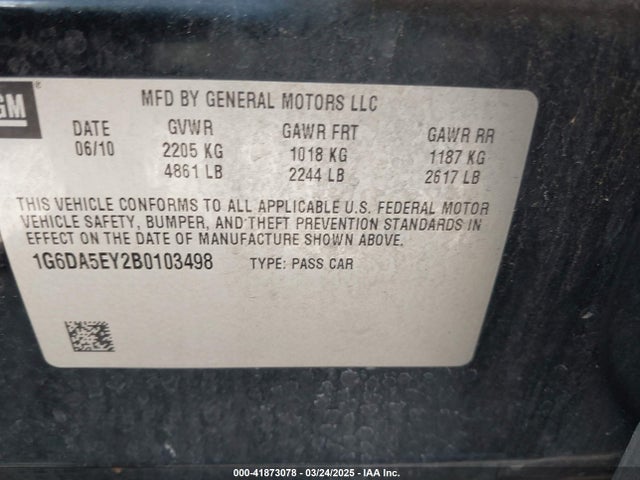 2011 CADILLAC CTS 1G6DA5EY2B0103498 Photo 8