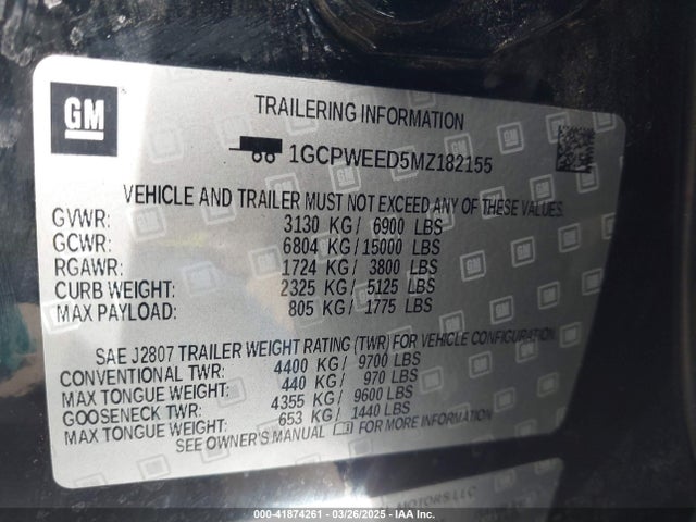 1GCPWEED5MZ182155 Chevrolet Silverado 1500 2wd  Short Bed Ltz