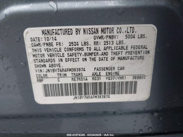 JN1BV7AR4FM393974 Infiniti Q50 Premium