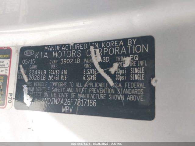 KNDJN2A26F7817166 KIA Soul