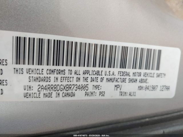 2011 CHRYSLER TOWN & COUNTRY 2A4RR8DGXBR734005 Photo 8