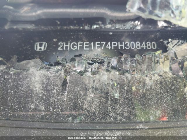 2HGFE1F74PH308480 Honda Civic Ex /ex W/o Bsi