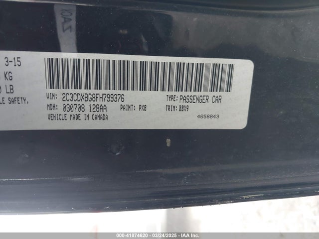Dodge Charger Se 2015 2C3CDXBG8FH799376 Image 9
