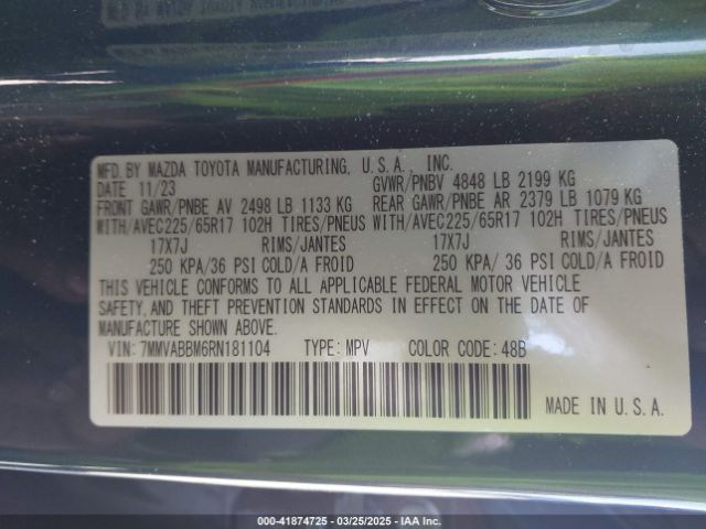 7MMVABBM6RN181104 Mazda Cx-50 2.5 S Preferred