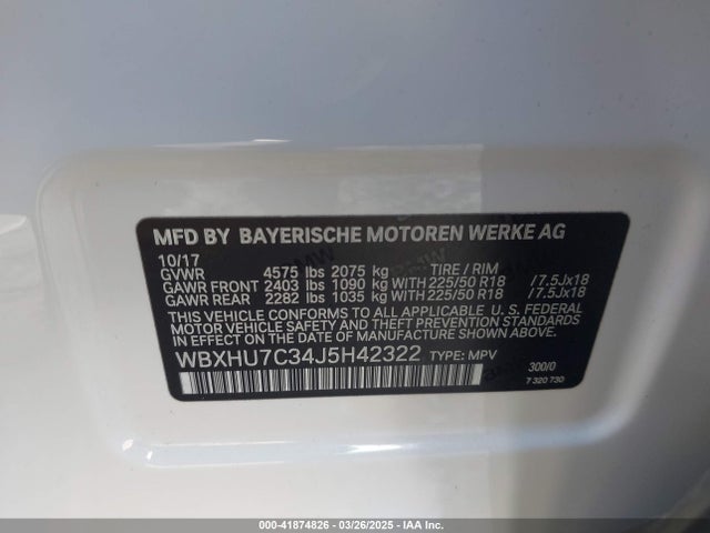WBXHU7C34J5H42322 BMW X1 Sdrive28i
