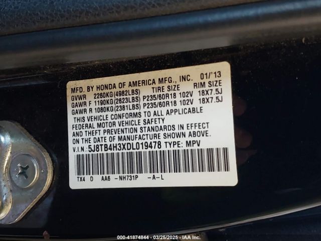 2013 ACURA RDX 5J8TB4H3XDL019478 Photo 8