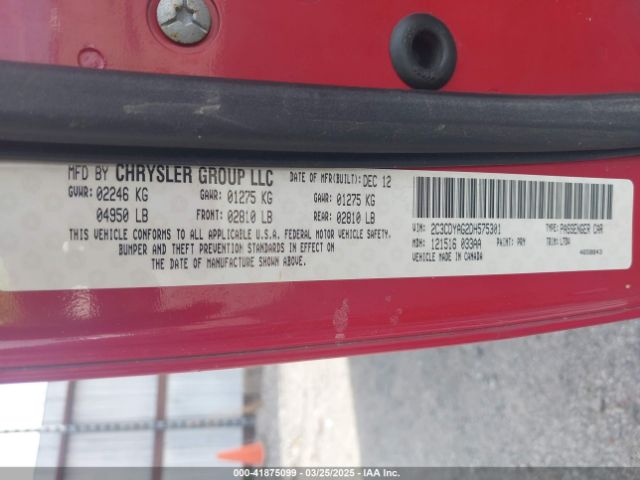 2013 DODGE CHALLENGER 2C3CDYAG2DH575301 Photo 8