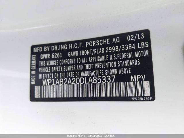 2013 PORSCHE CAYENNE WP1AB2A20DLA85337 Photo 8