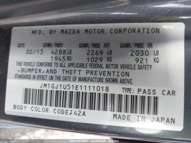 JM1GJ1U51E1111018 Mazda Mazda6 I Sport