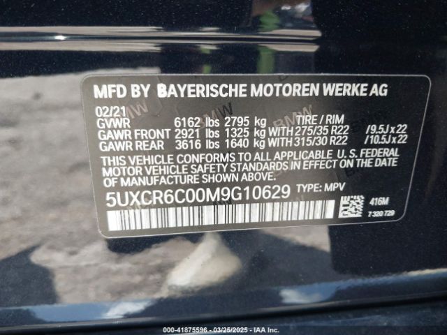 5UXCR6C00M9G10629 BMW X5 Xdrive40i