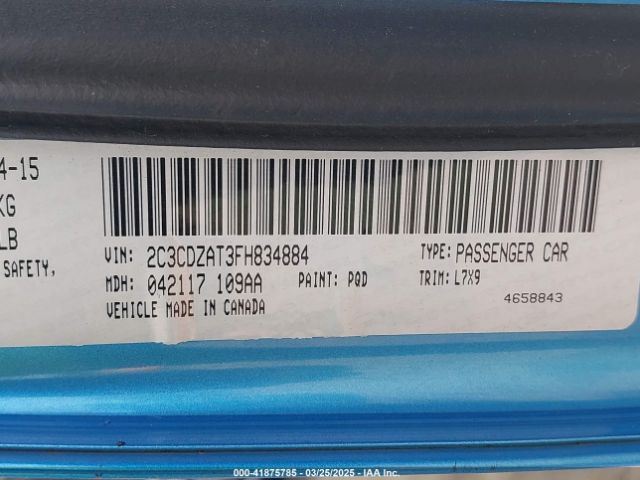 2C3CDZAT3FH834884 Dodge Challenger R/t