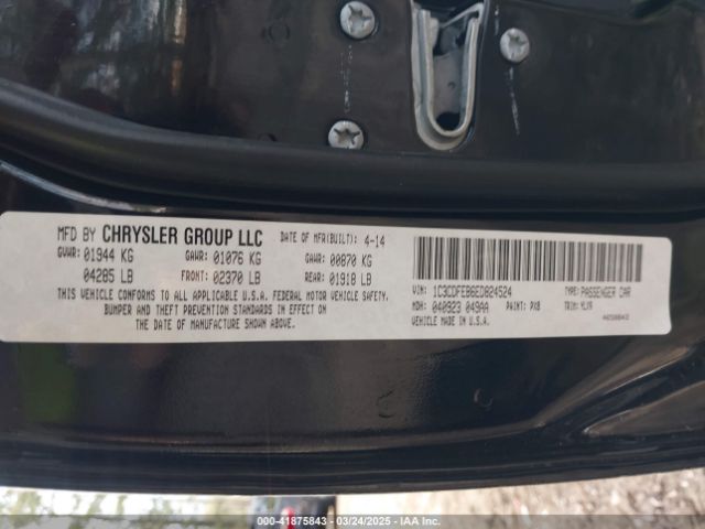 1C3CDFEB6ED824524 Dodge DART GT