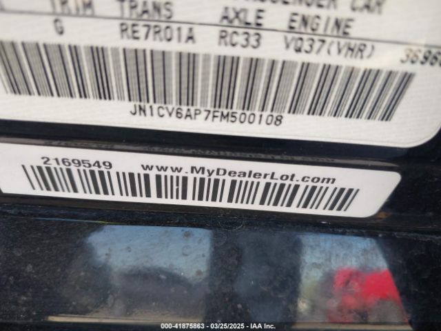 JN1CV6AP7FM500108 Infiniti Q40