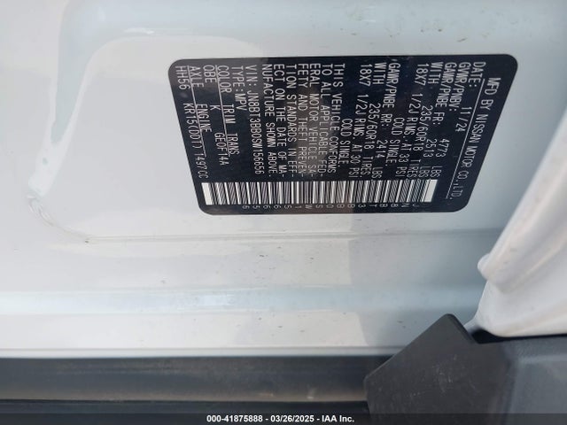 JN8BT3BB0SW156656 Nissan Rogue Sv Intelligent Awd