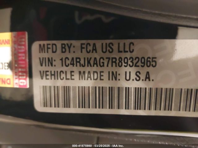 1C4RJKAG7R8932965 Jeep Grand Cherokee L Laredo X 4x4