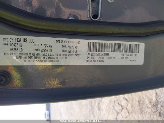 2018 CHRYSLER 300 2C3CCAGG1JH160855 Photo 8