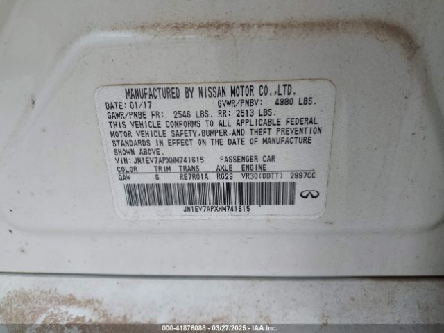 JN1EV7APXHM741615 Infiniti Q50 3.0t Premium