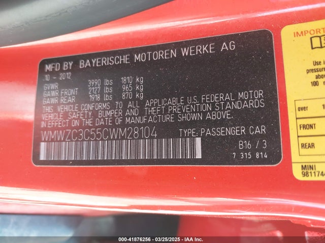 2012 MINI COOPER S COUNTRYMAN WMWZC3C55CWM28104 Photo 8