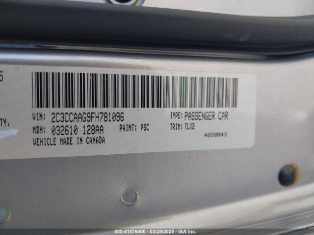 2C3CCAAG9FH781096 Chrysler 300 Limited