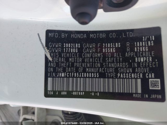 JHMFC1F95JX008955 Honda Civic Touring