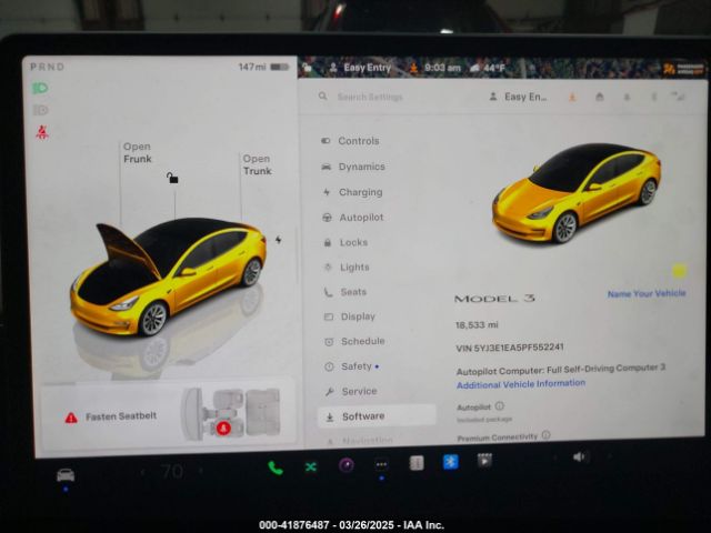 5YJ3E1EA5PF552241 Tesla Model 3 Rear-wheel Drive