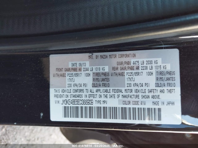 JM3KE4BE6E0388909 Mazda CX-5 SPORT